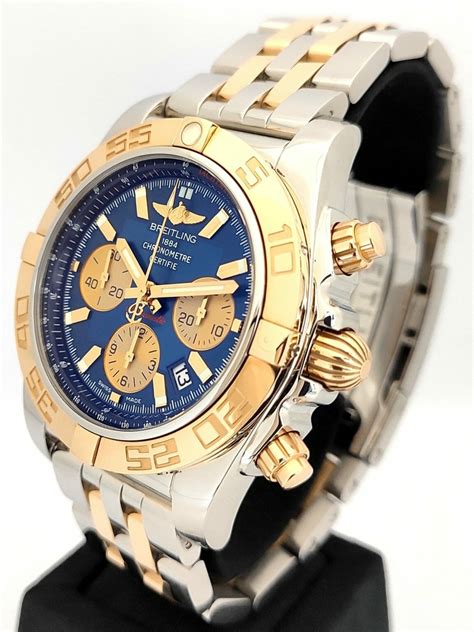 breitling two tone chronograph